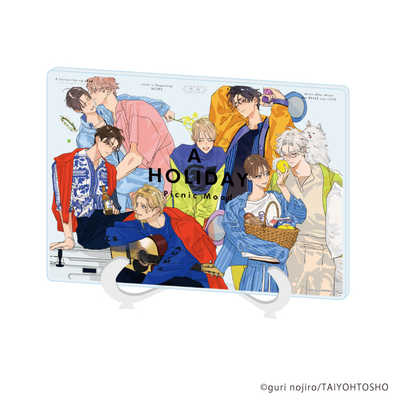 『野白ぐり A HOLIDAY Picnic Mood』アクリルアートボード(A5サイズ)02/集合デザイン(描き下ろしイラスト)