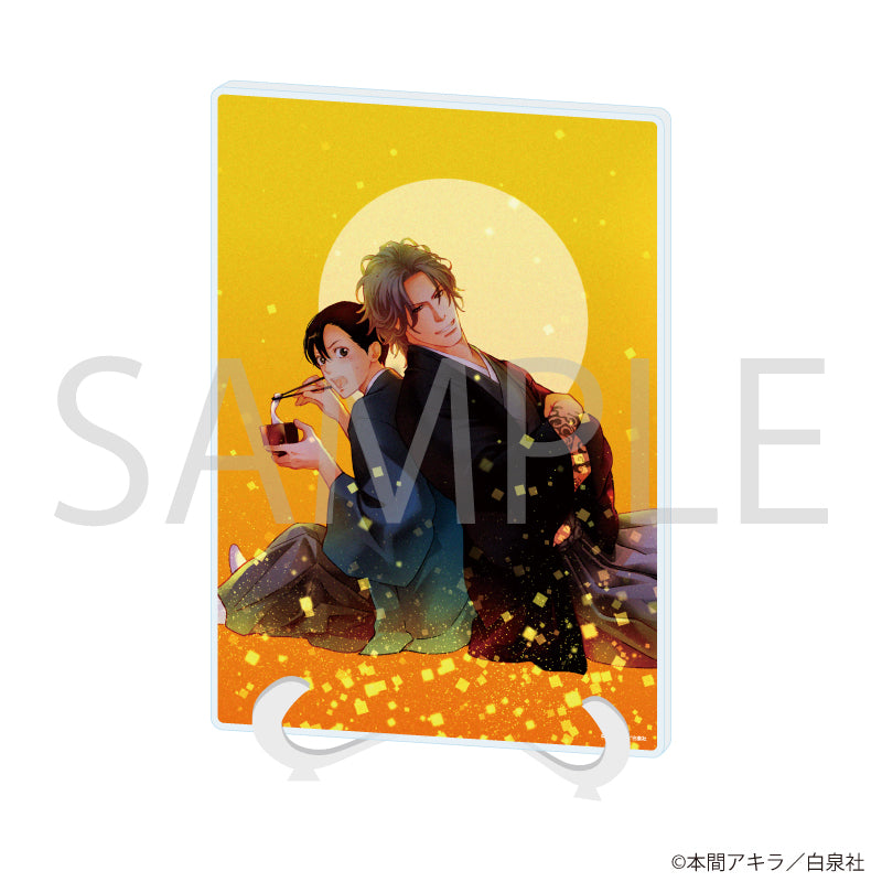 『花丸100号記念フェア』アクリルアートボード(A5サイズ)05/青⇔オレンジ