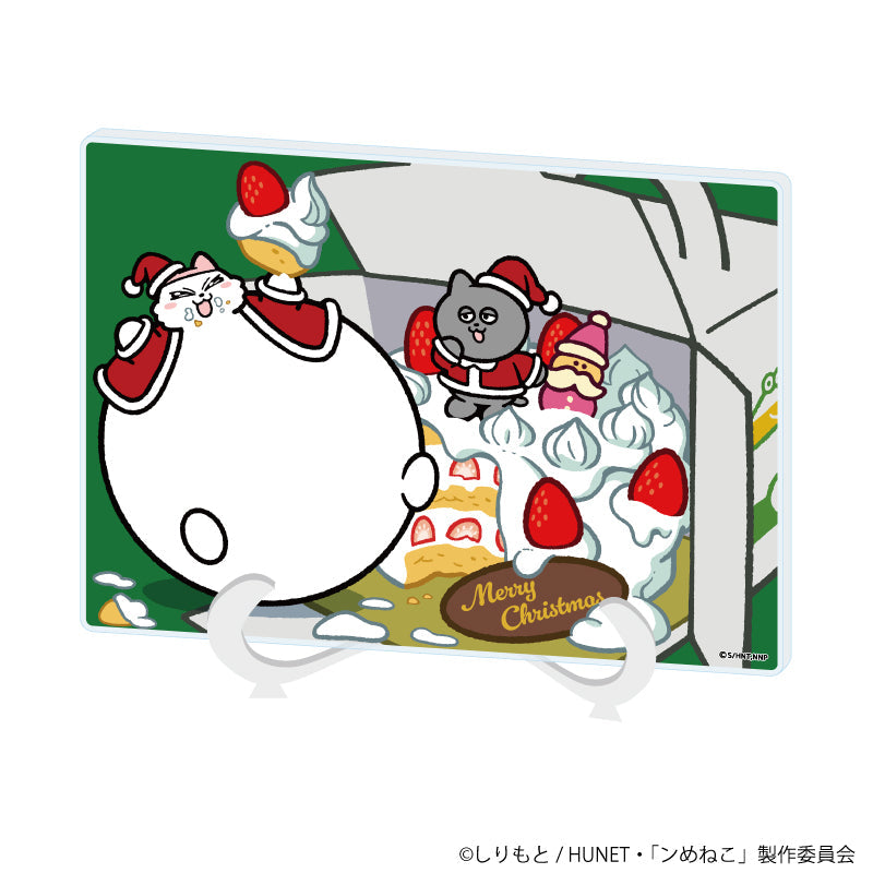 『ンめねこ』アクリルアートボード(A5サイズ)02/ケーキver(描き下ろしイラスト)