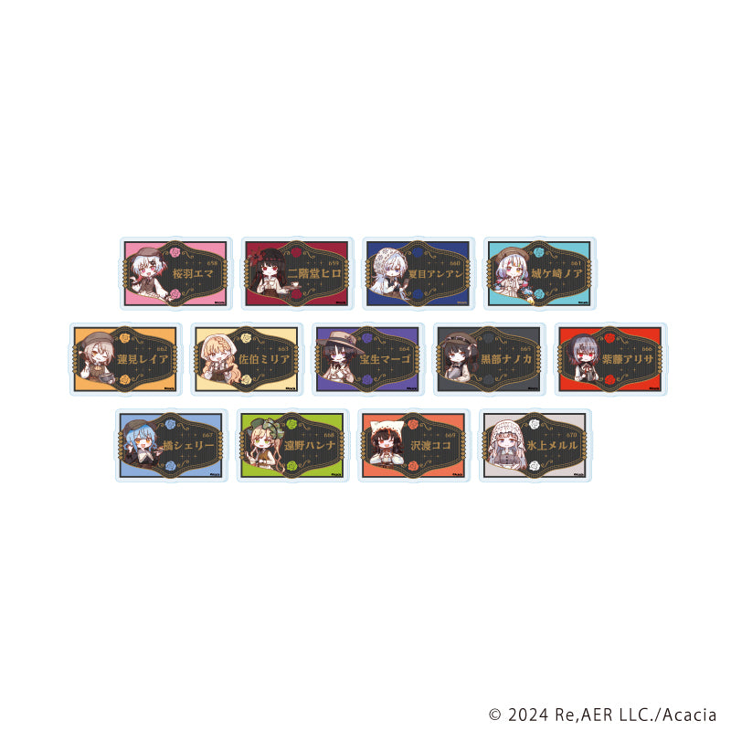 『魔法少女ノ魔女裁判』アクリルプレートバッジ01/カフェ店員ver. コンプリートセット(全13種)(レトロアートイラスト)