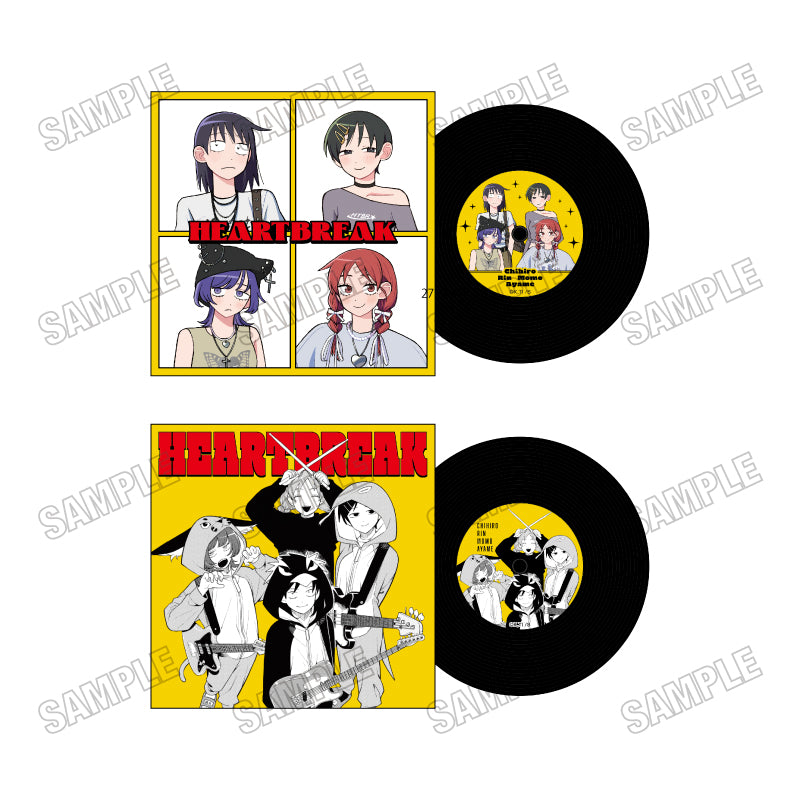 『ふつうの軽音部』レコード風コースター【おめかしver. はーとぶれいく】