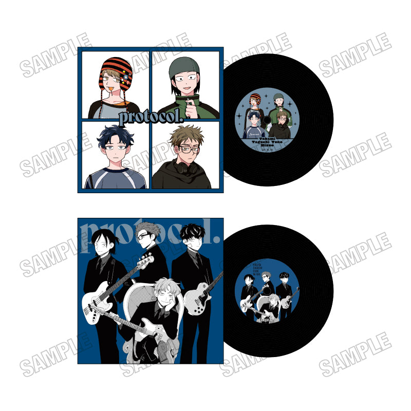 『ふつうの軽音部』レコード風コースター【おめかしver. protocol.】