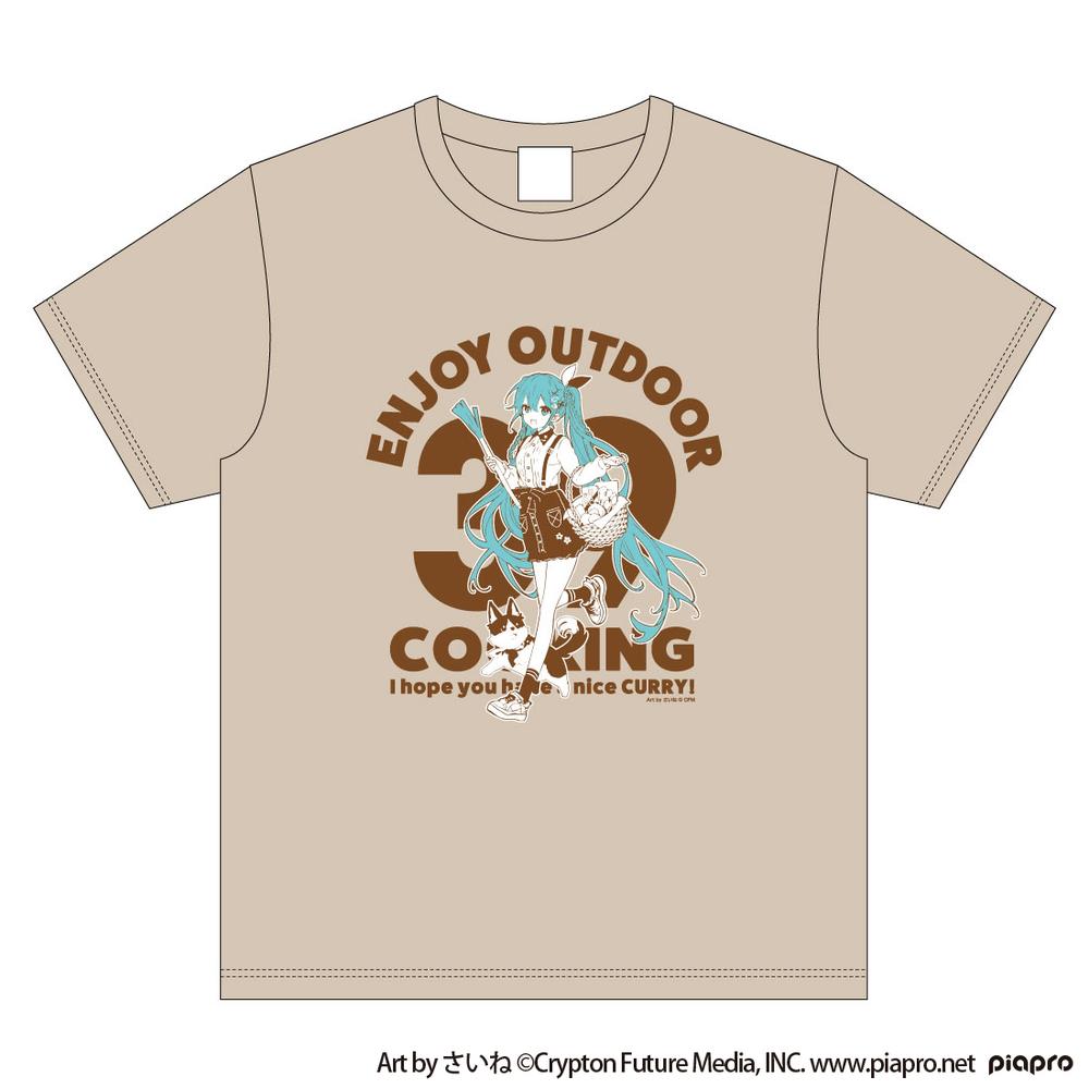 『初音ミク』初音ミク OUTDOOR COOKING Tシャツ