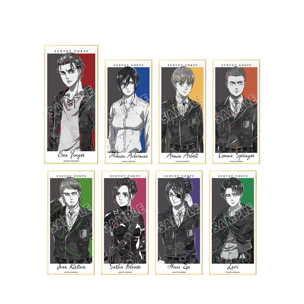 『進撃の巨人』トレーディング Ani-Art BLACK LABEL スタンド付き色紙 ver.A(単位/BOX)【202509再販】