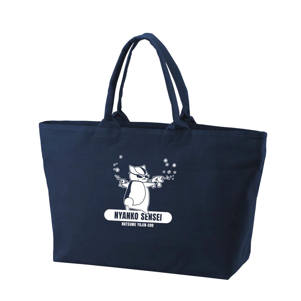 『夏目友人帳』描き下ろしイラスト ニャンコ先生 シャボン玉ver. BIGジップトートバッグ【202602再販】
