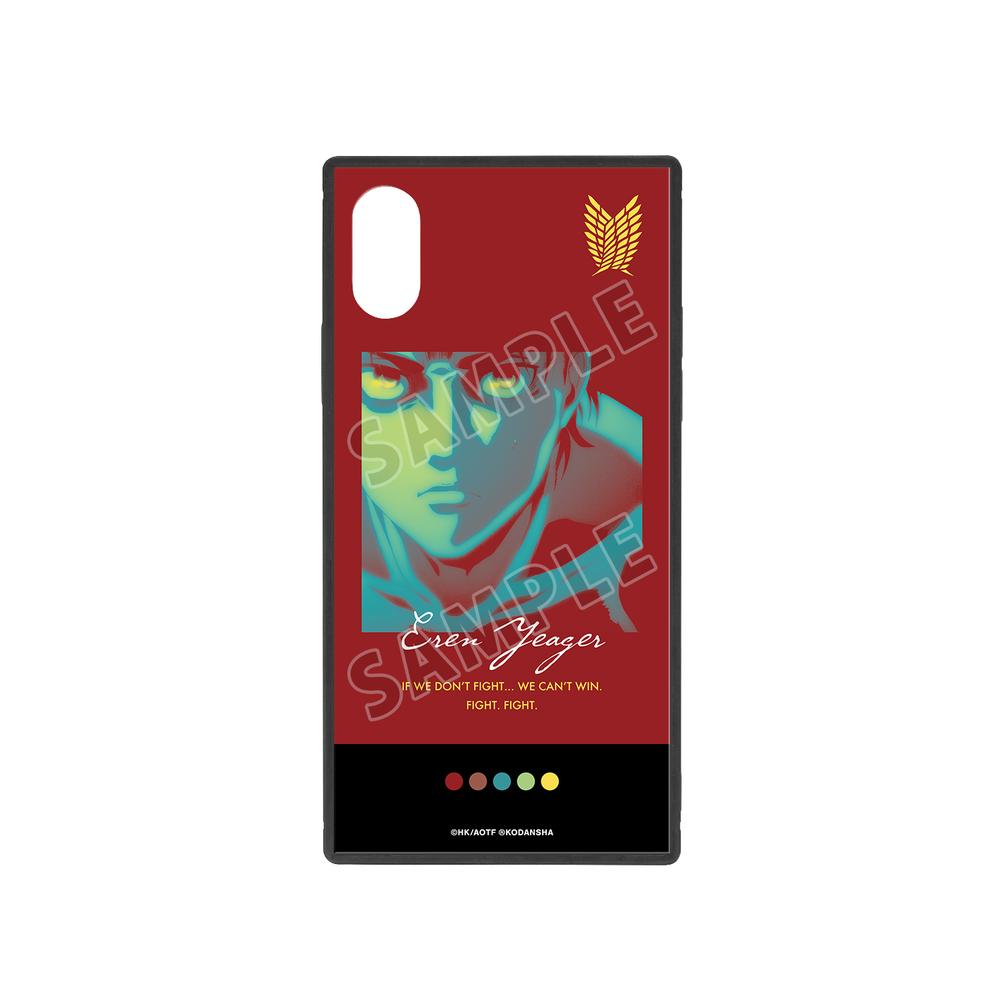 『進撃の巨人』エレン paleful スクエア強化ガラスiPhoneケース【202507再販】