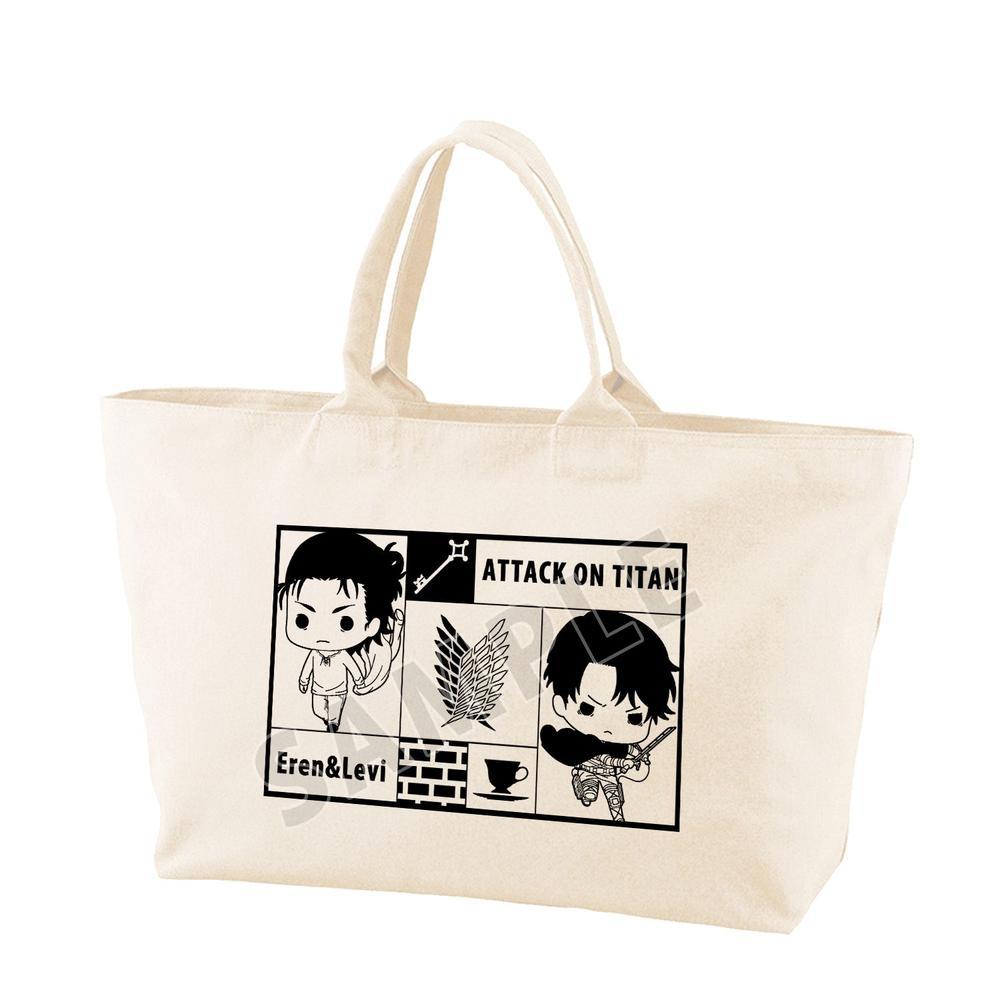 『進撃の巨人』エレン&リヴァイ TINY BIGジップトートバッグ【202604再販】