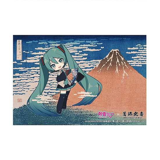 『初音ミク×葛飾北斎』iXima ポストカード 凱風快晴 ミニキャラ