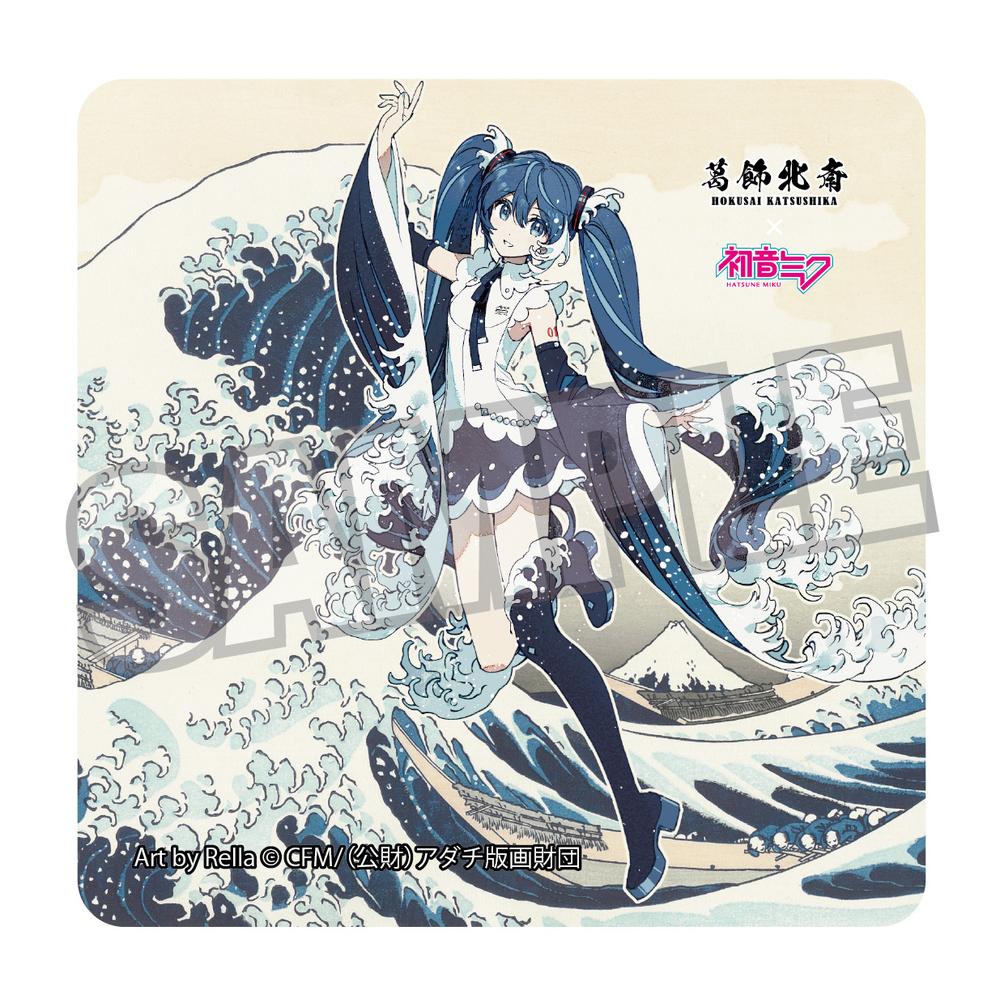 葛飾北斎×初音ミク』Rella ステッカー 初音ミク 神奈川沖浪裏 - Anime