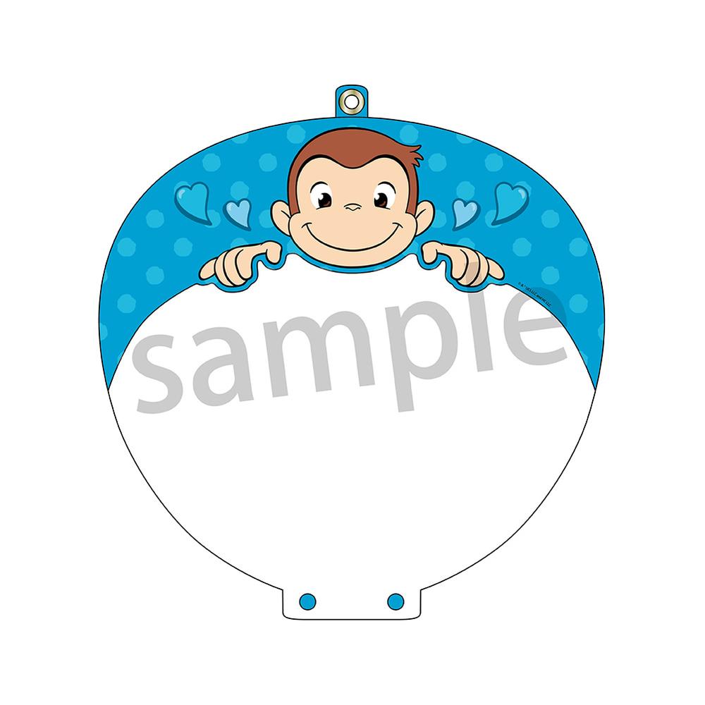 『おさるのジョージ』うちわカバーvol.2 ブルー