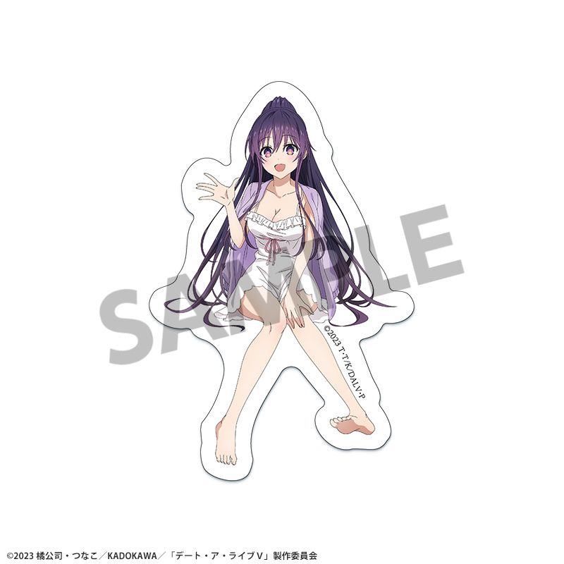 『デート・ア・ライブV』描き下ろしダイカットステッカー 夜刀神十香 ナイトウェア ver.