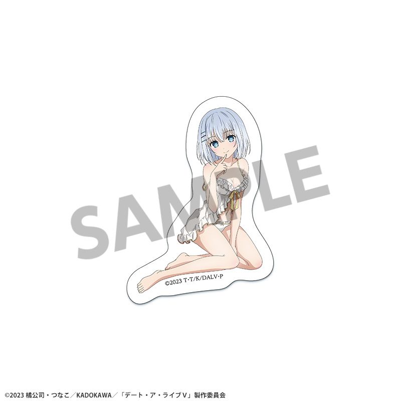 『デート・ア・ライブV』描き下ろしダイカットステッカー 鳶一折紙 ナイトウェア ver.