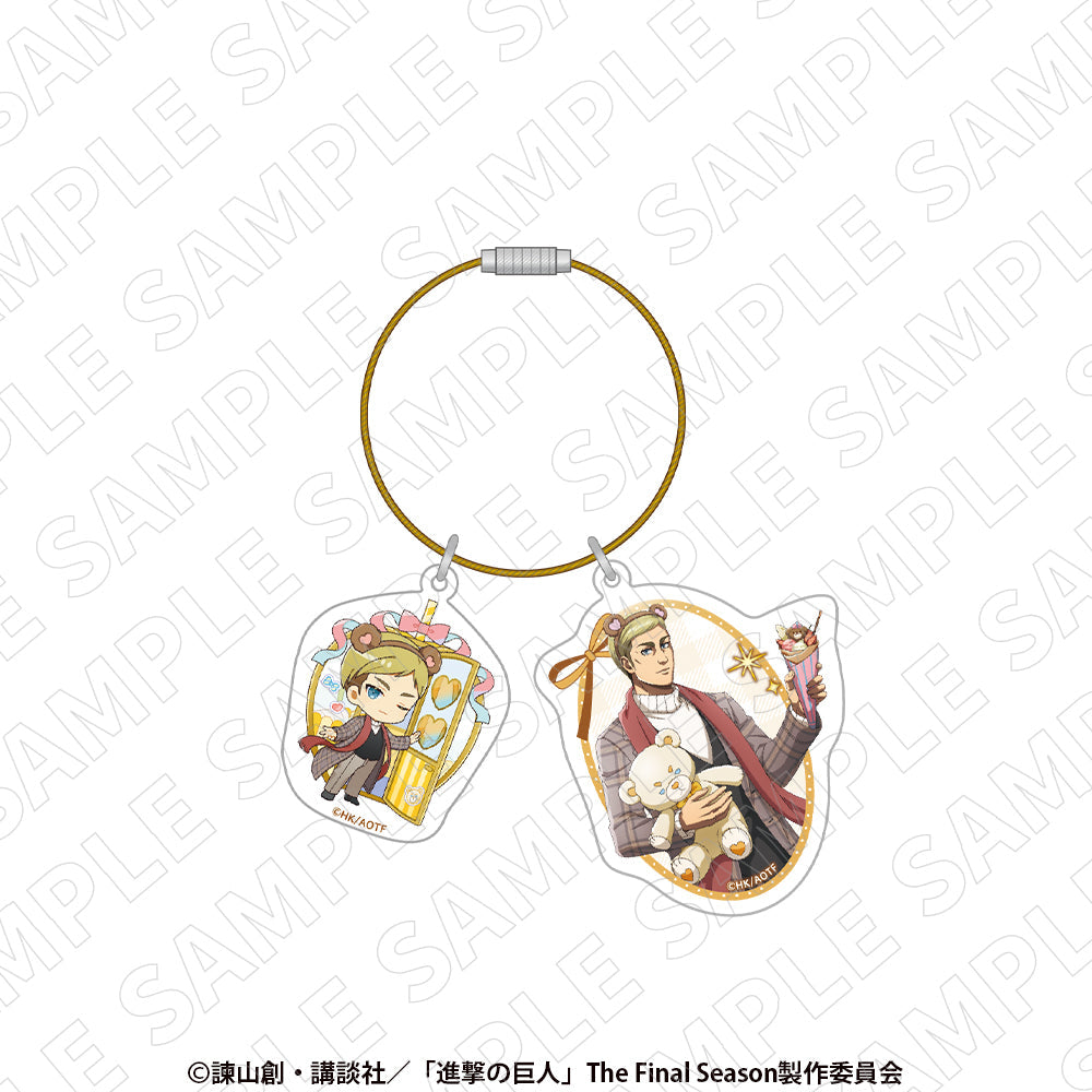 『進撃の巨人』アクリルワイヤーキーリング(エルヴィン)