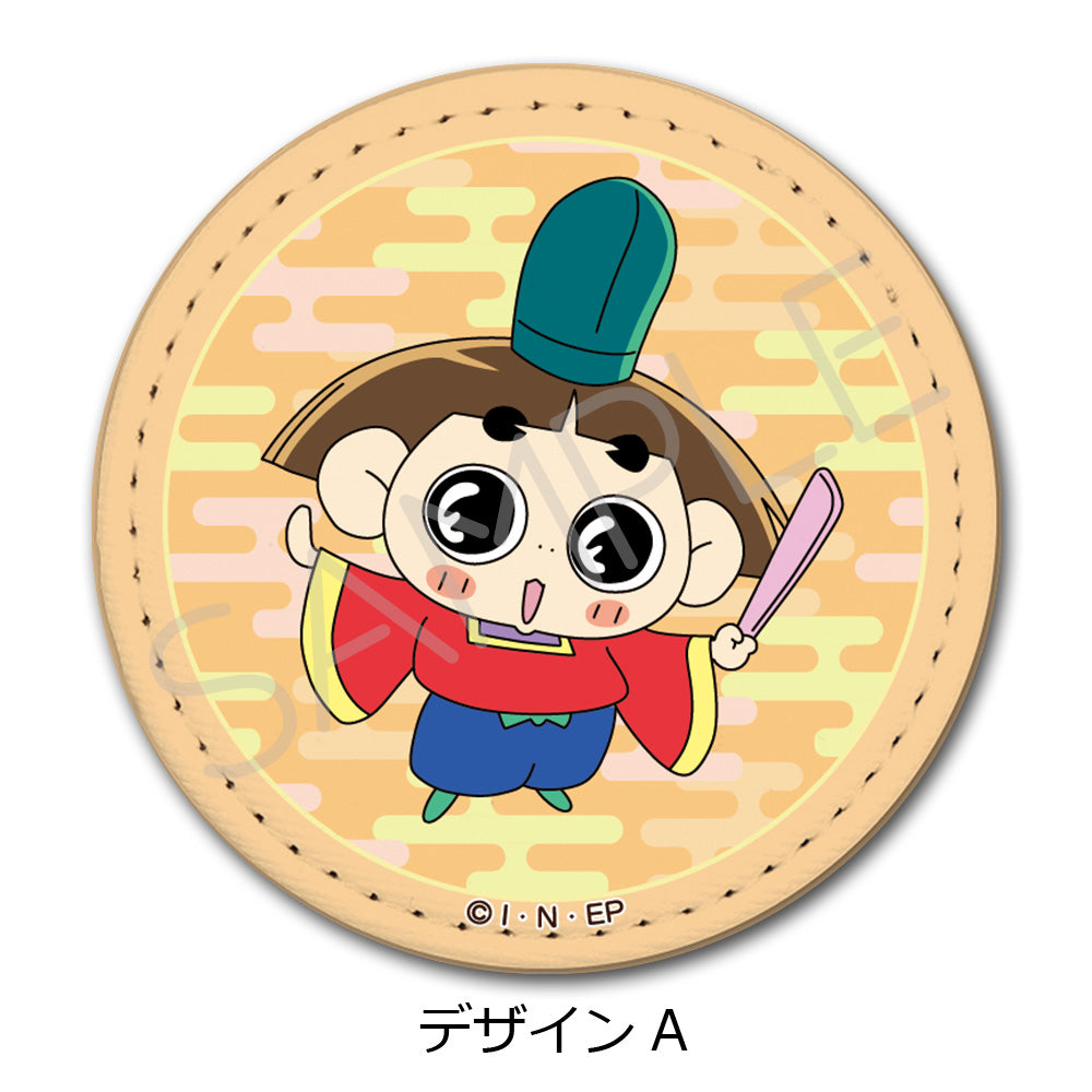 『おじゃる丸』レザーバッジ(丸形) デザインA