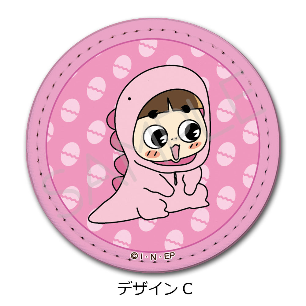 『おじゃる丸』レザーバッジ(丸形) デザインC