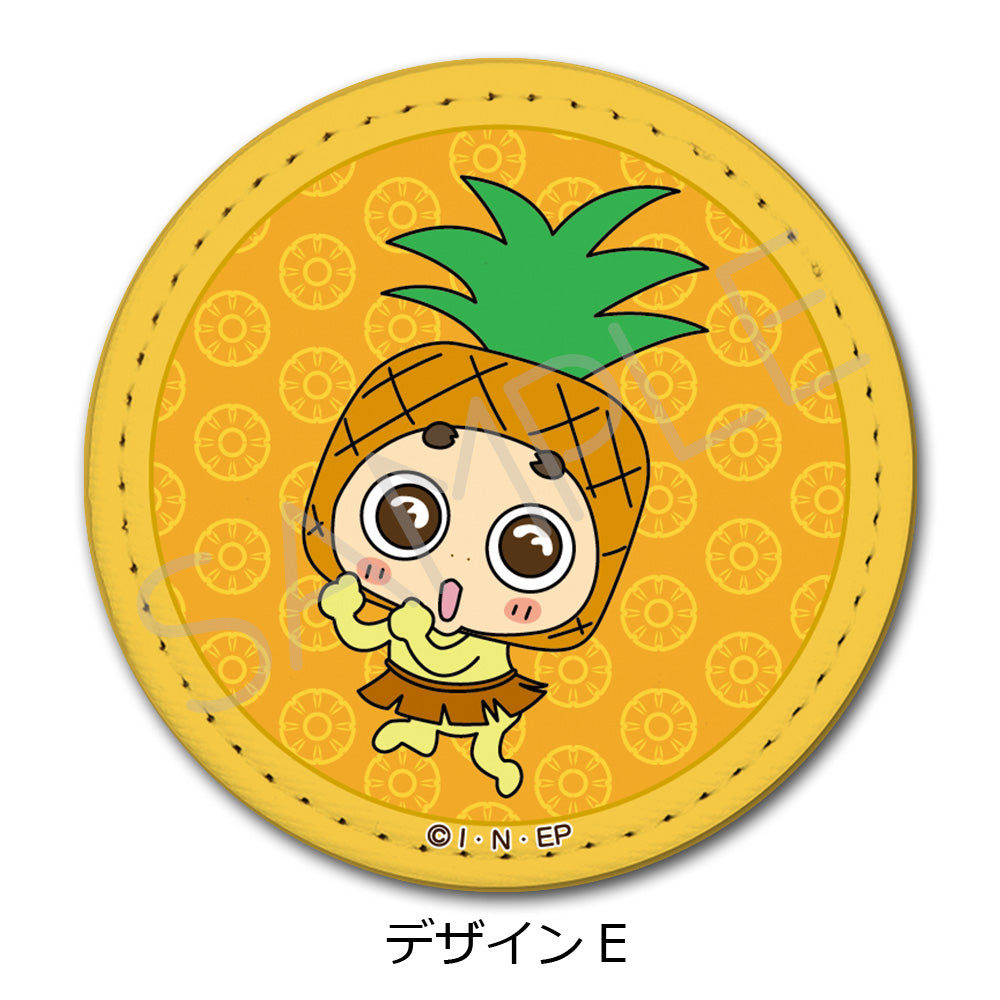 『おじゃる丸』レザーバッジ(丸形) デザインE