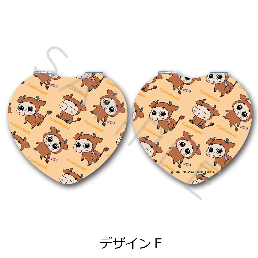 『おじゃる丸』コンパクトミラー(ハート) デザインF