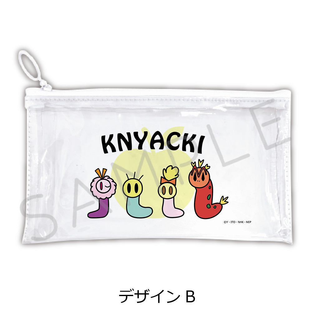 『ニャッキ!』フラットクリアポーチ デザインB