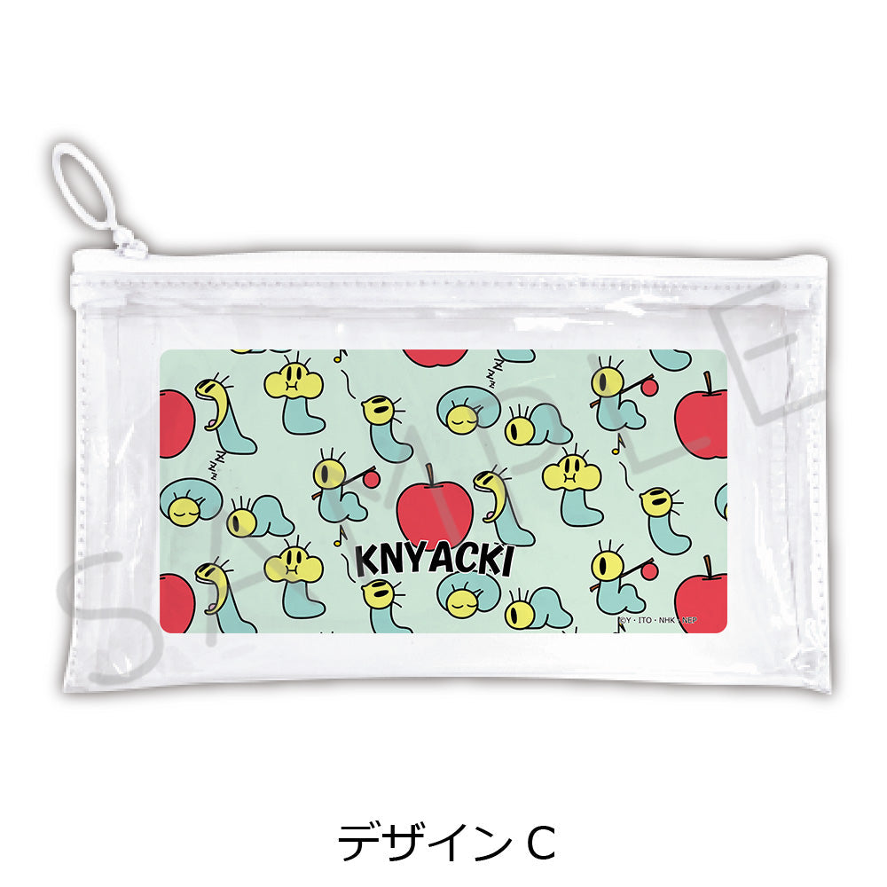 『ニャッキ!』フラットクリアポーチ デザインC