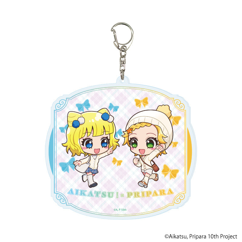 『アイカツ!×プリパラ THE MOVIE -出会いのキセキ!-』デカアクリルキーホルダー03/ひなき&みれぃ(ミニキャライラスト)