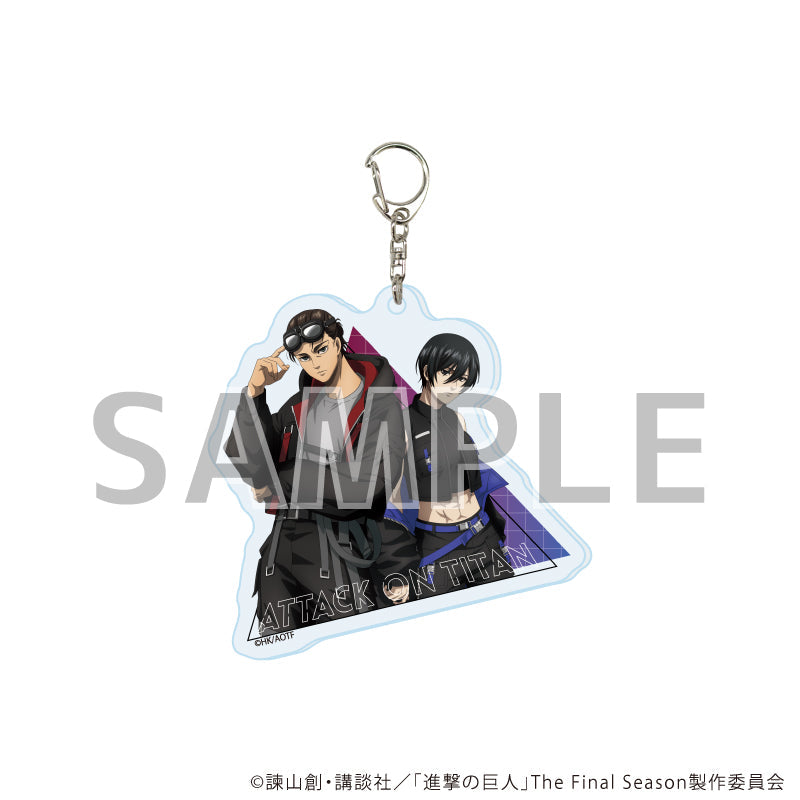 『進撃の巨人The Final Season』アクリルキーホルダー06/エレン&ミカサ サイバーパンクver.(描き下ろしイラスト)