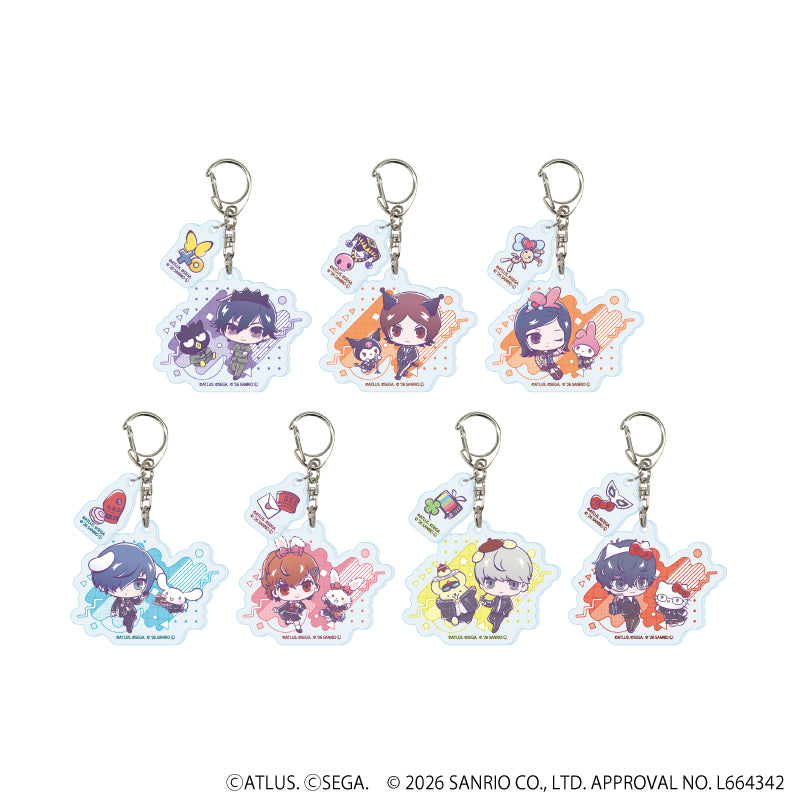 『P30th×サンリオキャラクターズ』パーツ付きアクリルキーホルダー01/コンプリートセット(全7種)(コラボイラスト)
