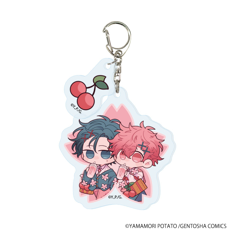 『君と耳から恋をする』パーツ付きアクリルキーホルダー01/春川&日向(描き下ろしイラスト)