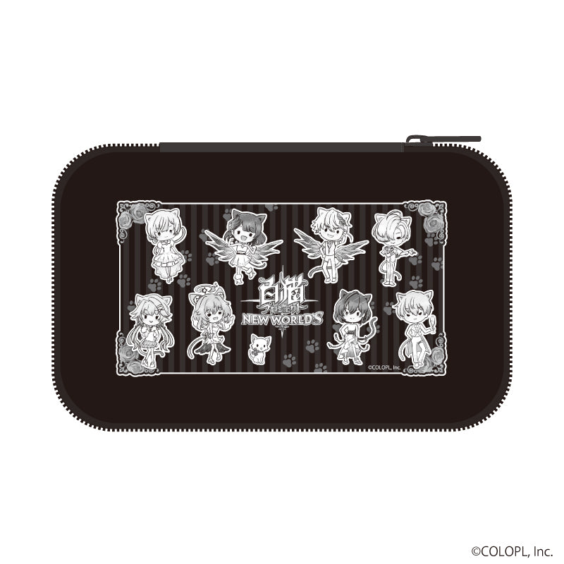 『白猫プロジェクト』モバイルアクセサリーケース01/集合デザイン(グラフアートイラスト)