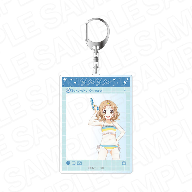 ゆるゆり』SNS風アクリルキーホルダー 大室櫻子 水着 ver. - Anime