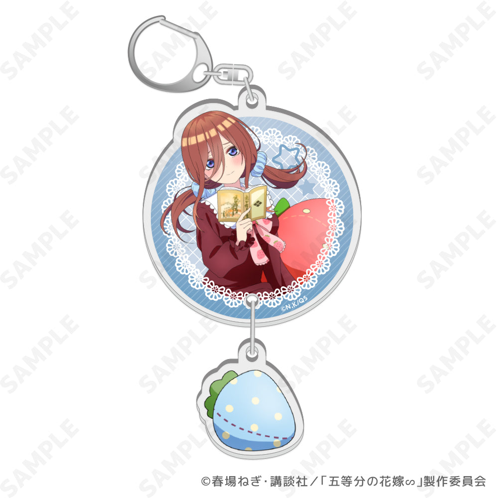 『五等分の花嫁∽』いちごルームウェア 2連アクリルキーホルダー 3 三玖【202506再販】
