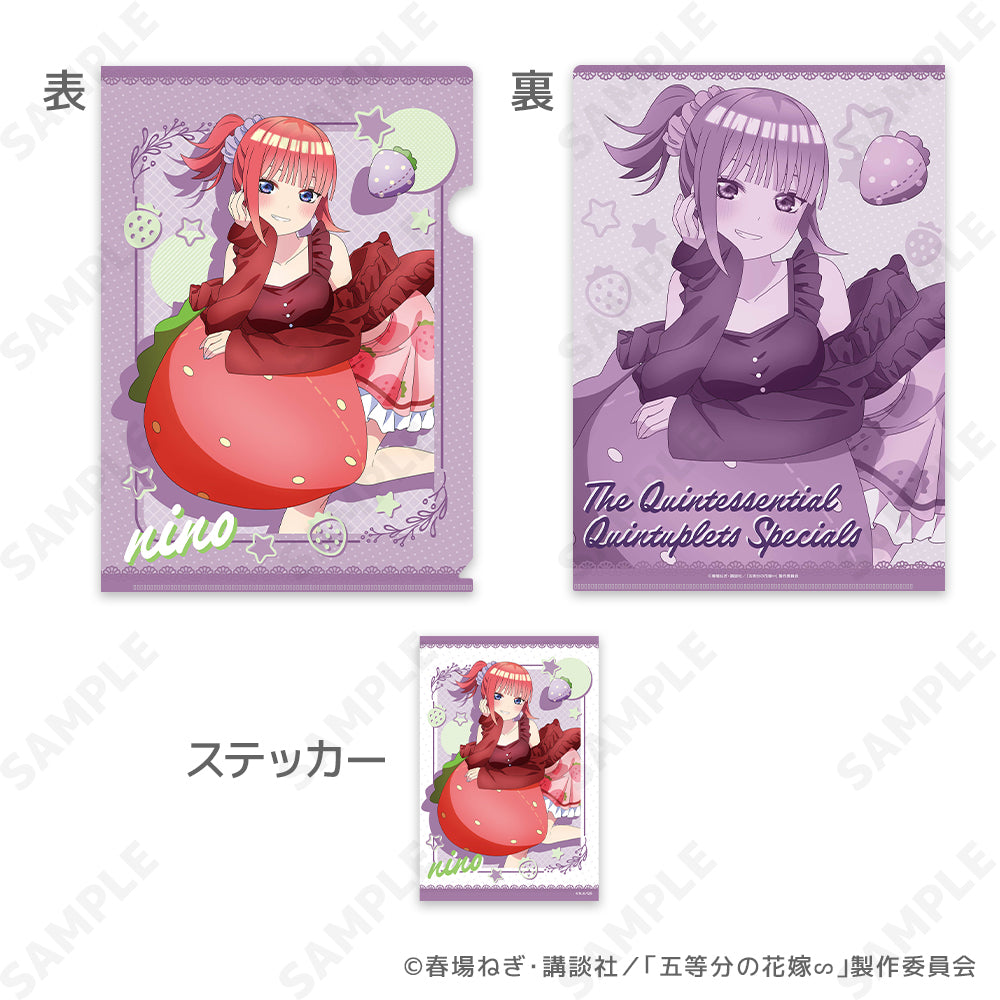 五等分の花嫁∽』いちごルームウェア クリアファイル&ステッカー