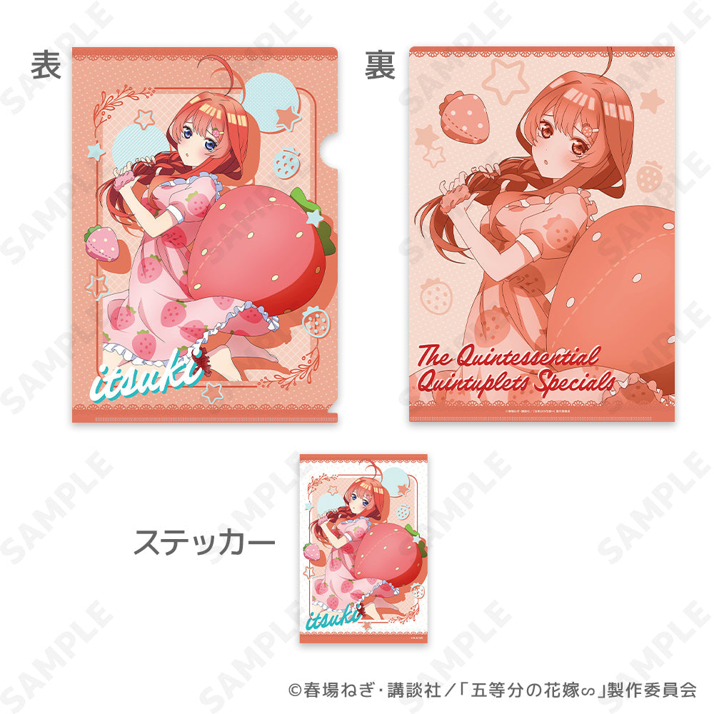 五等分の花嫁∽』いちごルームウェア クリアファイル&ステッカー