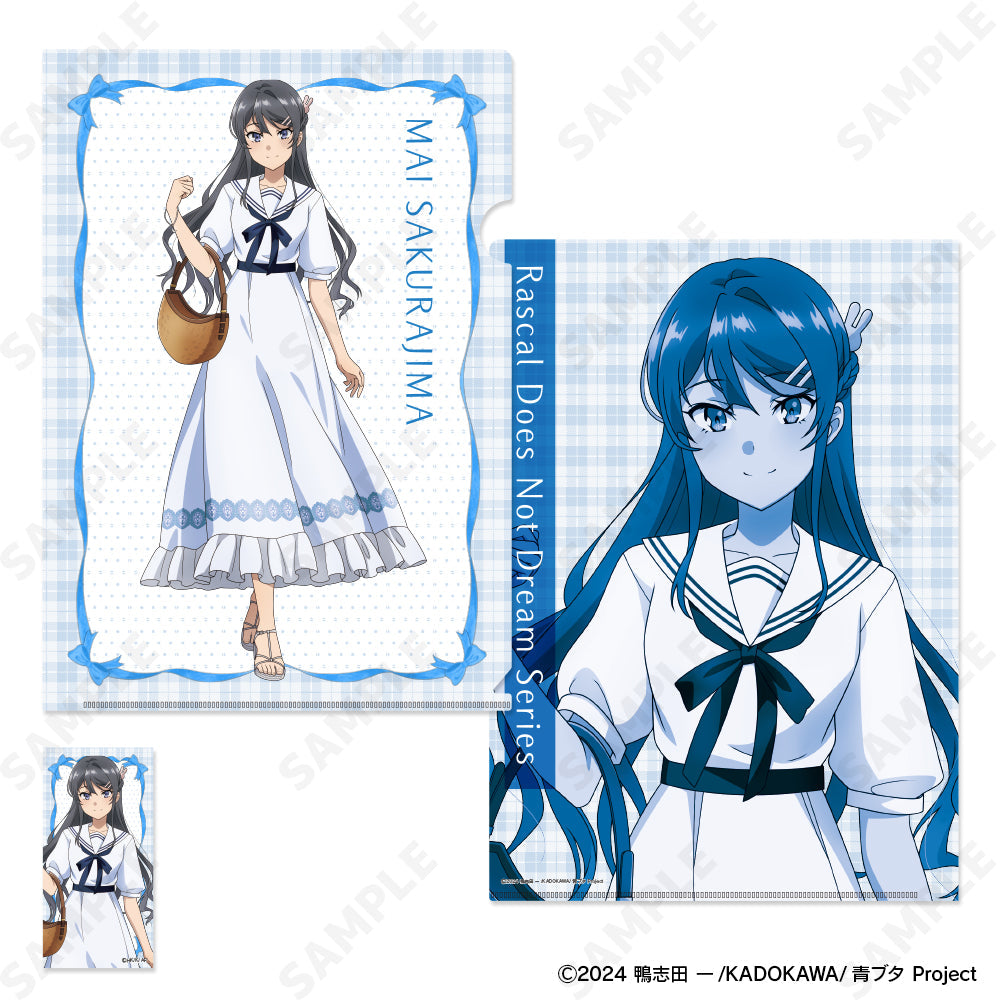 『青春ブタ野郎シリーズ』クリアファイル&ステッカーセット 1 桜島麻衣[セーラーワンピース]