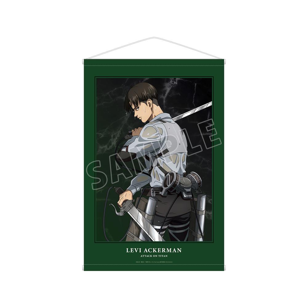 『進撃の巨人』描き下ろしイラスト リヴァイ 戦う背中ver. B2タペストリー【202512再販】