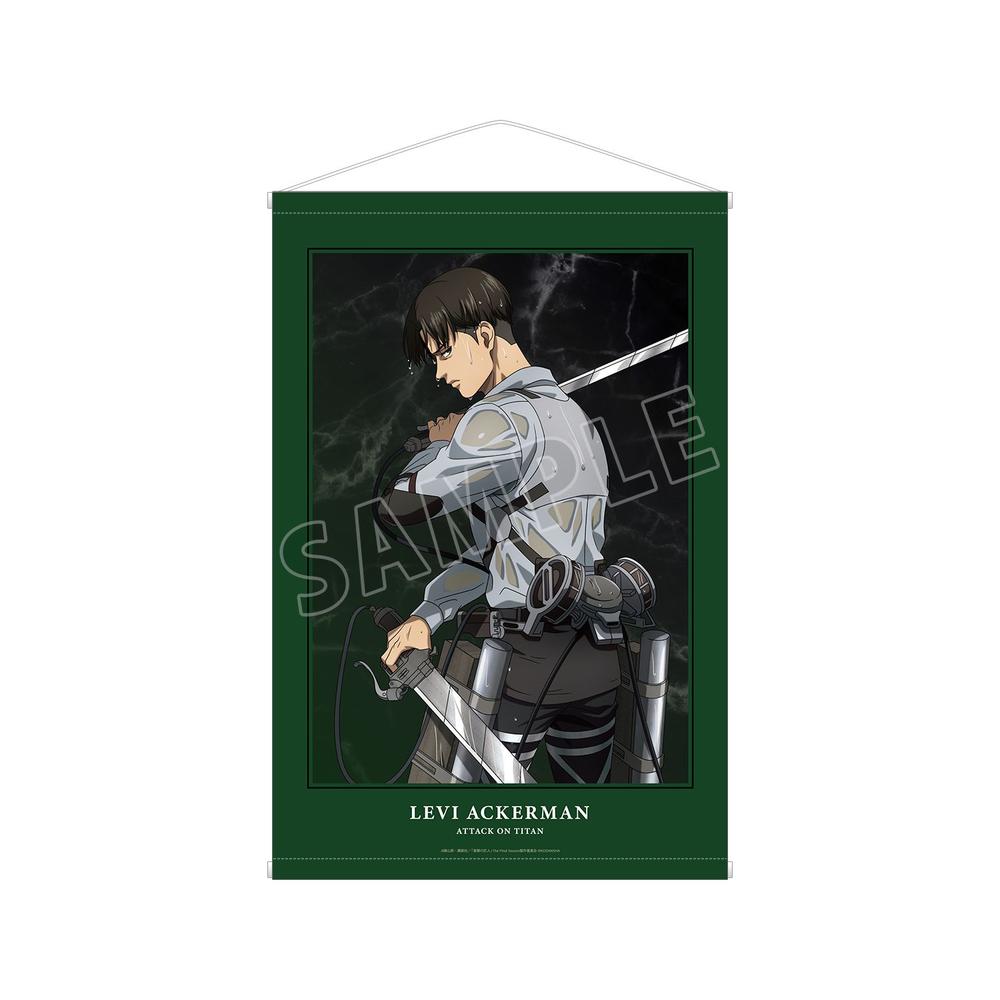 『進撃の巨人』描き下ろしイラスト リヴァイ 戦う背中ver. B2タペストリー【202604再販】