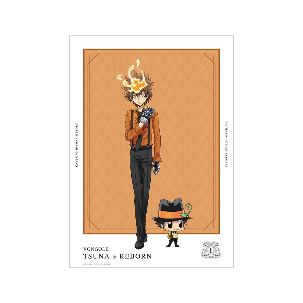 『家庭教師ヒットマンREBORN!』描き下ろしイラスト 沢田 綱吉&リボーン カラーシャツver. A3マット加工ポスター【202503再販】