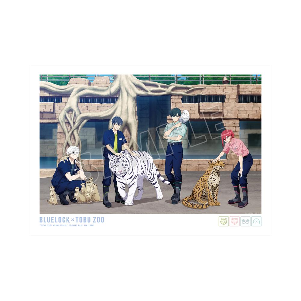 『ブルーロック』東武動物公園コラボ 描き下ろしイラスト 集合 飼育係ver. A3マット加工ポスター【202602再販】