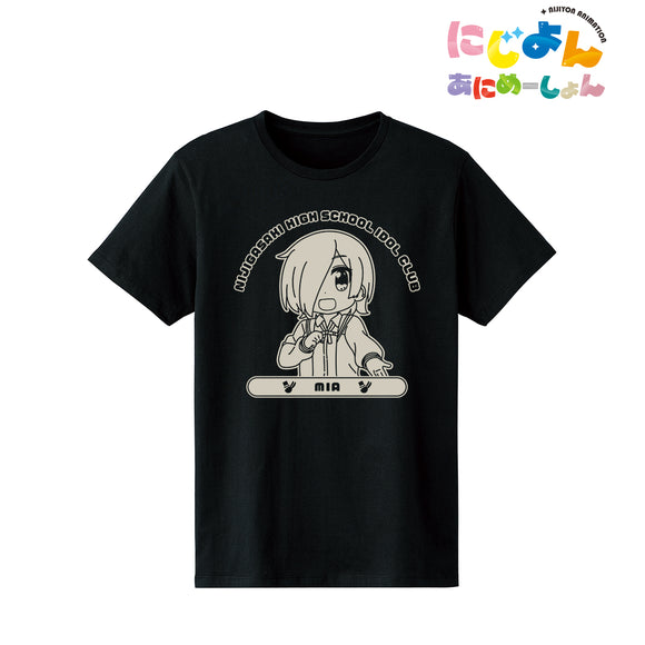 『ラブライブ！虹ヶ咲学園スクールアイドル同好会』にじよん あにめーしょん ミア‧テイラー カレッジTシャツ(メンズ/レディース)