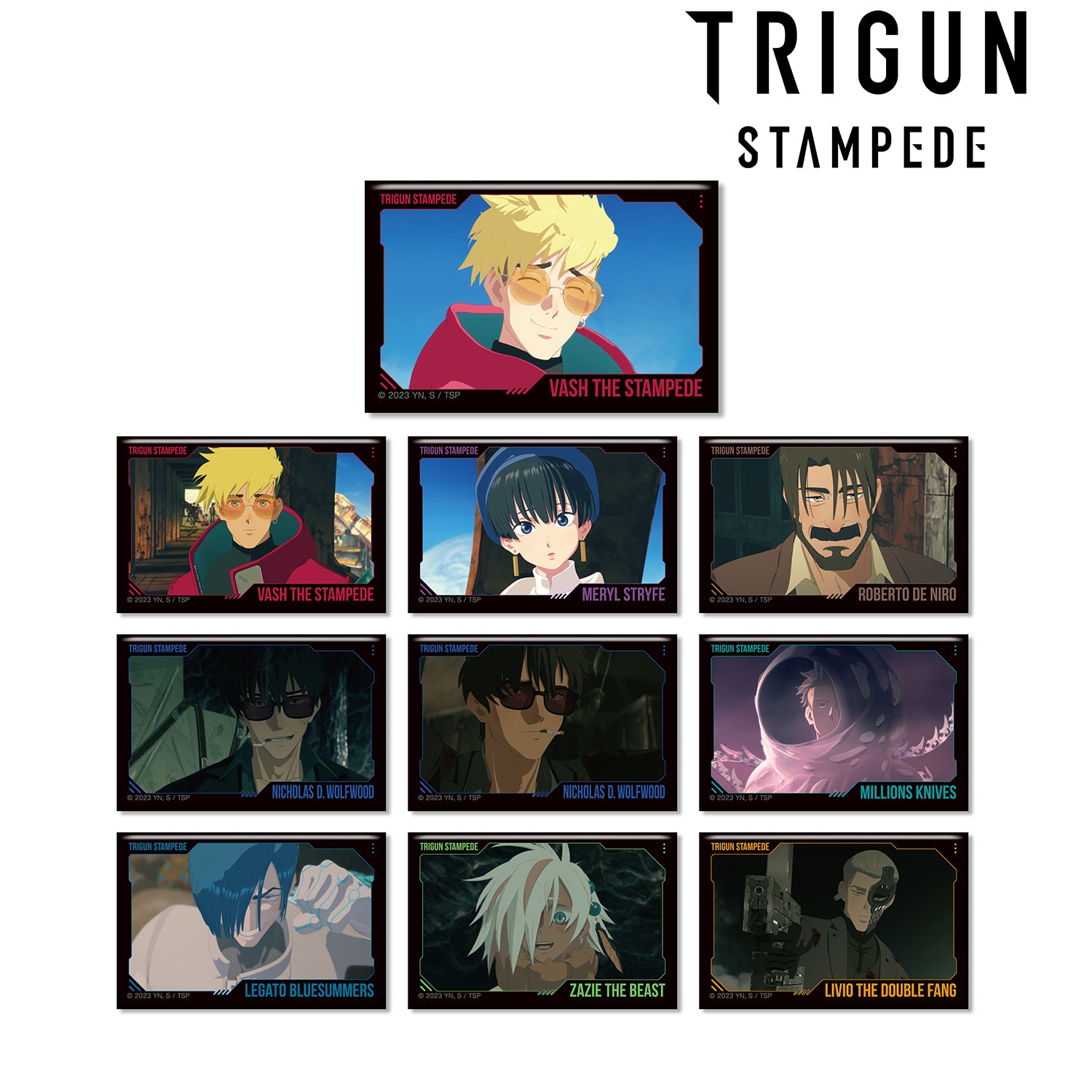 TRIGUN STAMPEDE』トレーディング場面写スクエア缶バッジ BOX – Anime