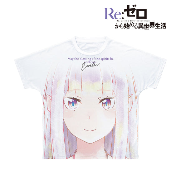 『Re:ゼロから始める異世界生活』エミリア Ani-Art aqua label フルグラフィックTシャツユニセックス