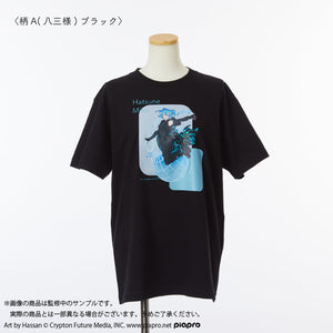 『初音ミク HATSUNE MIKU EXPO 10th Anniversary』Tシャツ 柄A(八三様) ブラック Lサイズ