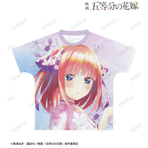 『映画 五等分の花嫁』描き下ろしイラスト 中野二乃 桜和装ver. Ani-Art aqua label フルグラフィックTシャツ