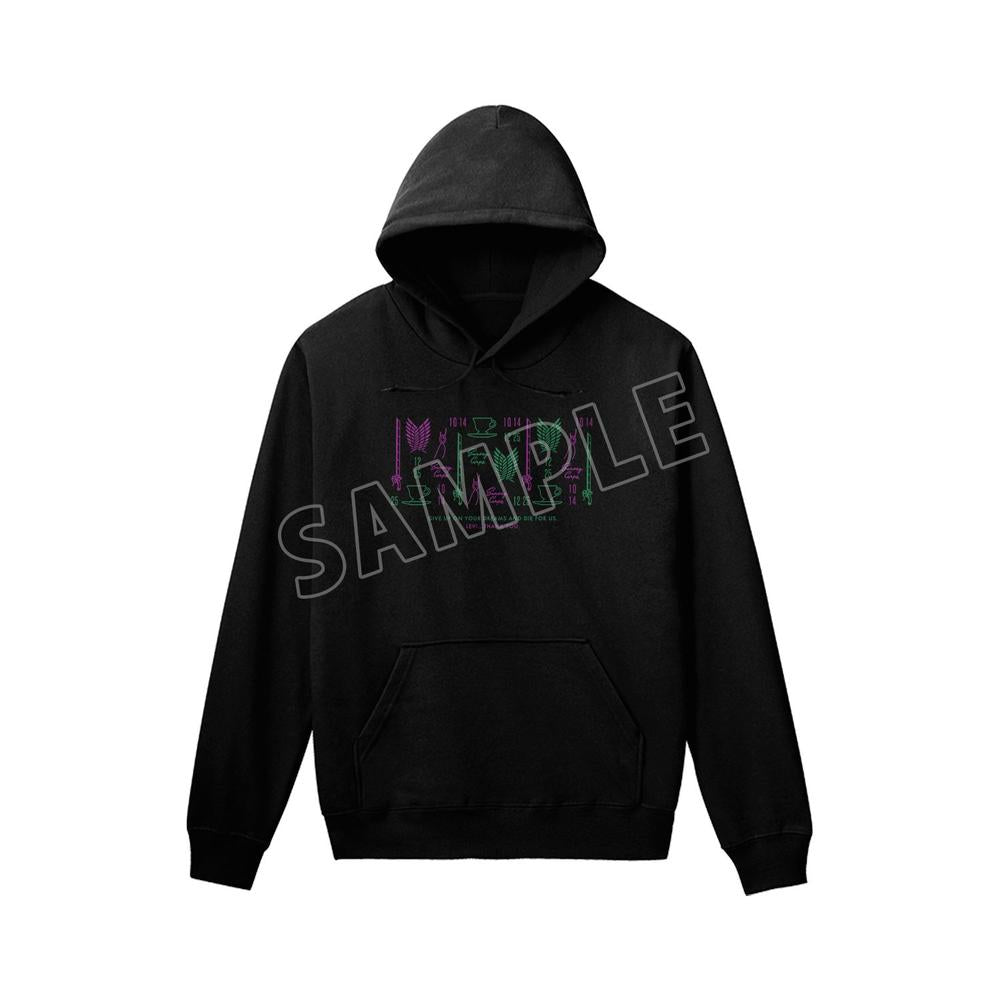 『進撃の巨人』エルヴィン&リヴァイ モチーフ柄 パーカーメンズ【202604再販】