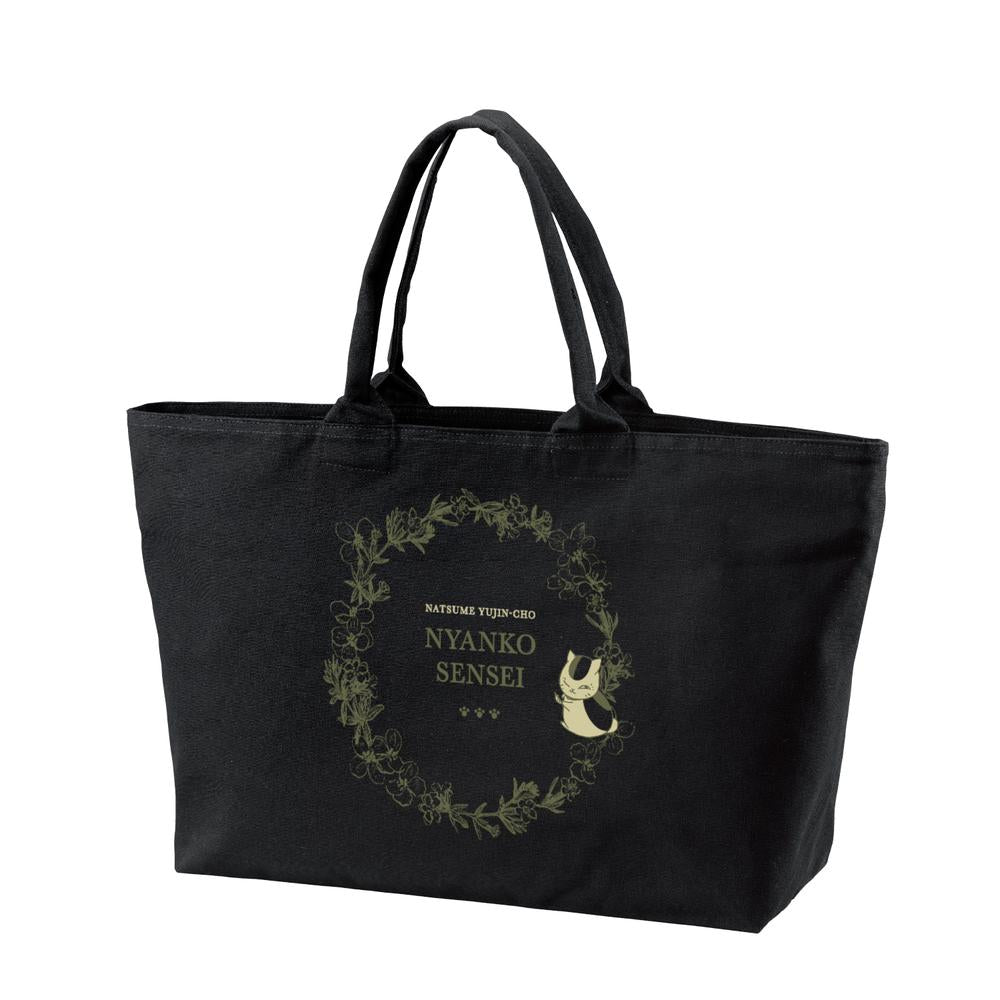 『夏目友人帳』ニャンコ先生 BIGジップトートバッグ 黒【202602再販】