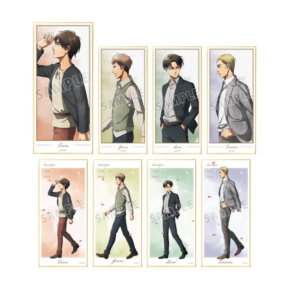 『進撃の巨人』描き下ろし 歩み・水彩風ver. トレーディングスタンド付き色紙(単位/BOX)【202603再販】