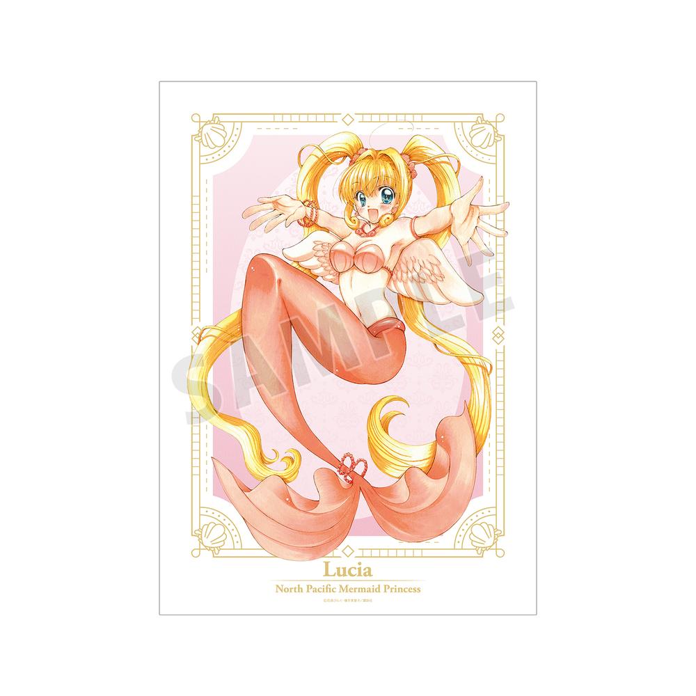 『ぴちぴちピッチ』花森ぴんく先生 描き下ろし 七海 るちあ 羽を纏ったマーメイドver. A3マット加工ポスター【202512再販】