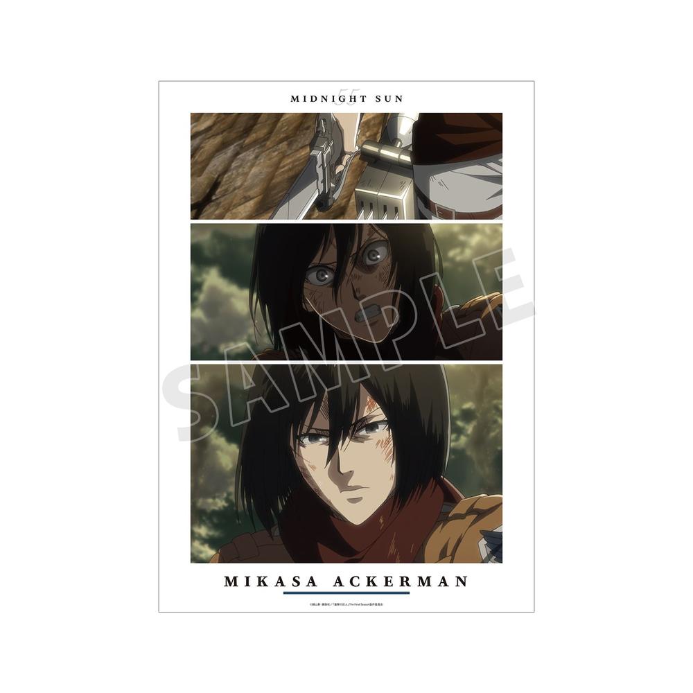 『進撃の巨人』ミカサ 場面写A3マット加工ポスター【202603再販】