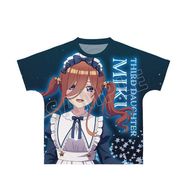 五等分の花嫁∽』描き下ろし 中野三玖 星空メイドver. フルグラフィックTシャツユニセックス – Anime Store JP