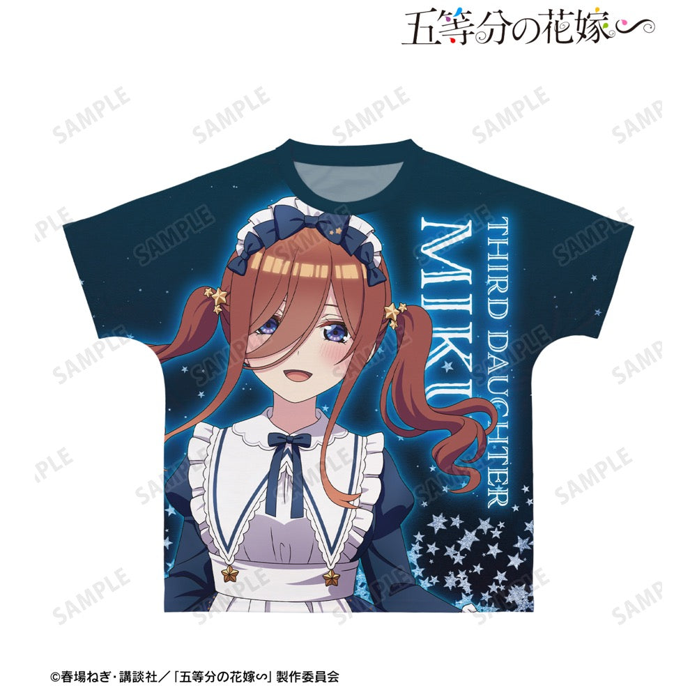 五等分の花嫁∽』描き下ろし 中野三玖 星空メイドver. フルグラフィックTシャツユニセックス – Anime Store JP