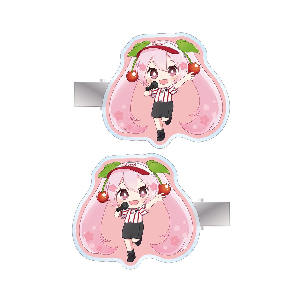 『桜ミク』桜ミク ちびキャラ アクリルヘアクリップ2個セット